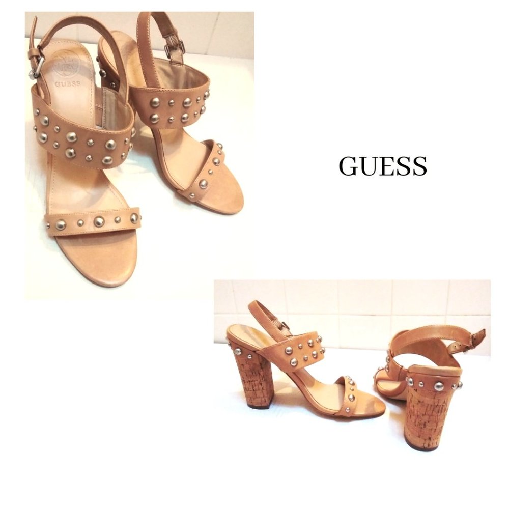 GUESS Studded Leather Sandal Shoes